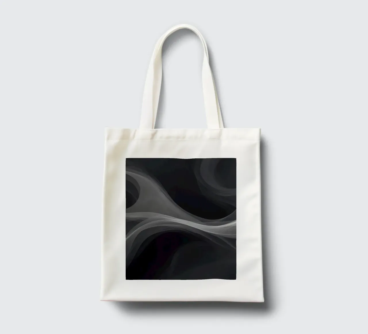 Dynamic swirls of smoke create an abstract background for mo tote bag by DesignDoodle