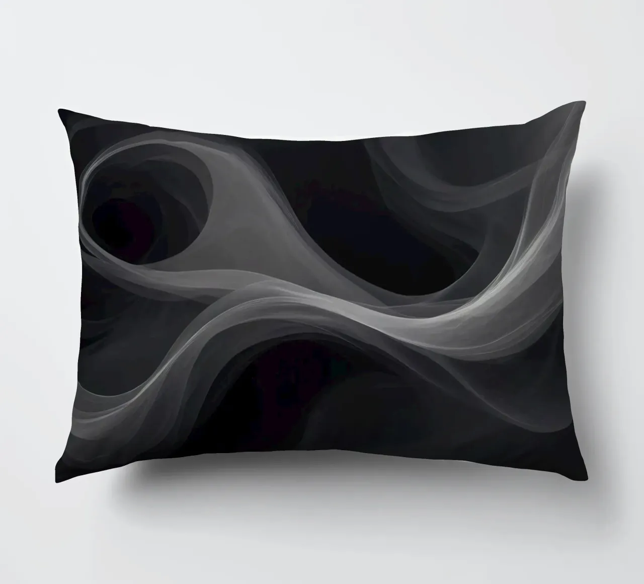 Des tourbillons de fumée dynamiques créent un arrière-plan abstrait pour le mo coussin de DesignDoodle