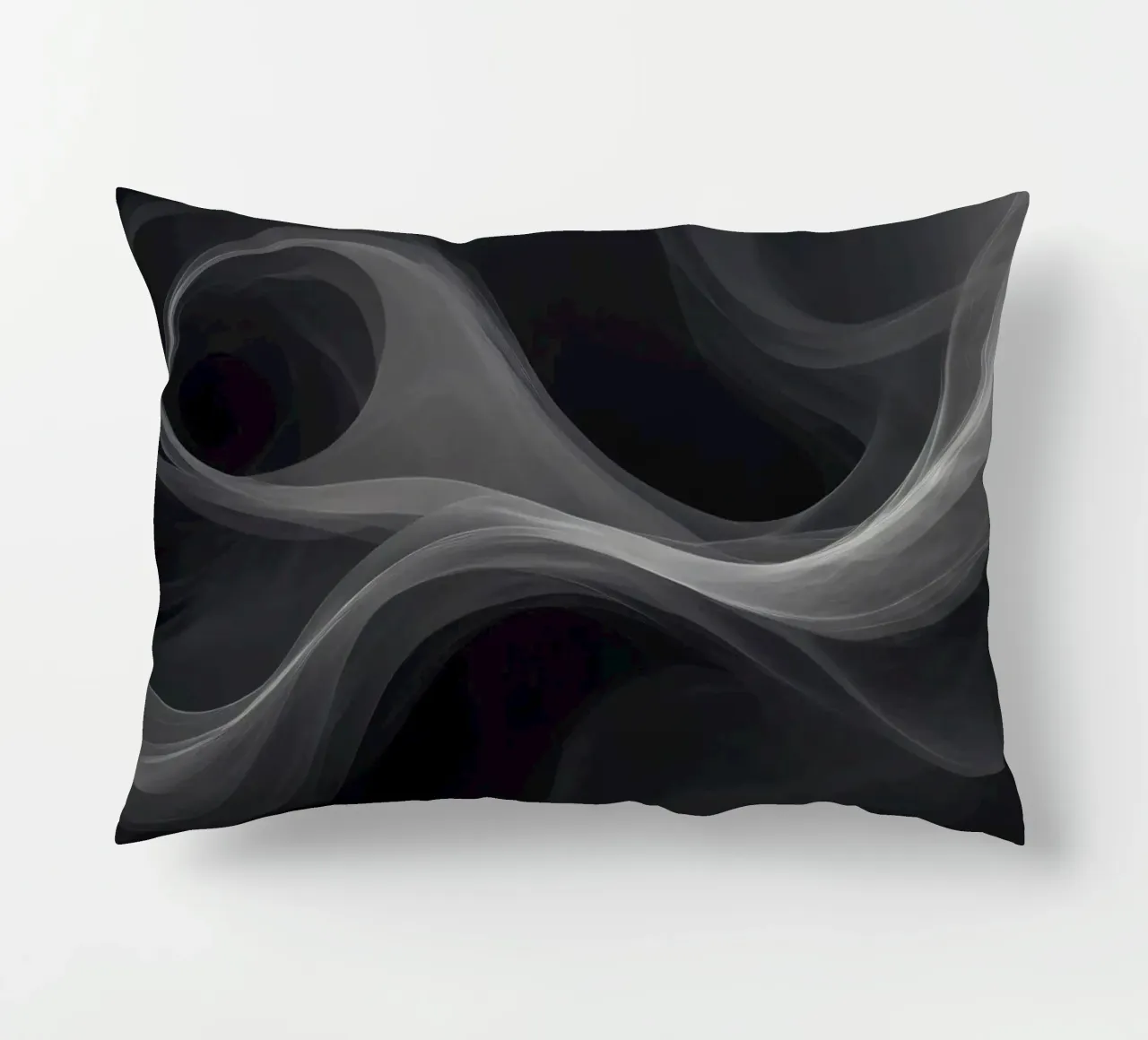 Des tourbillons de fumée dynamiques créent un arrière-plan abstrait pour le mo coussin de DesignDoodle