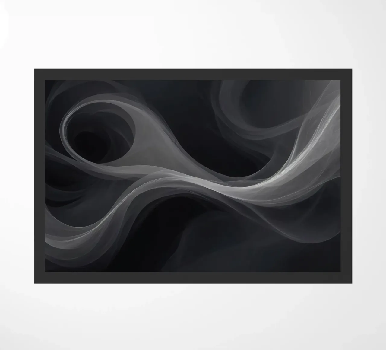 Vortici dinamici di fumo creano uno sfondo astratto per il mondo del lavoro. zerbino da DesignDoodle