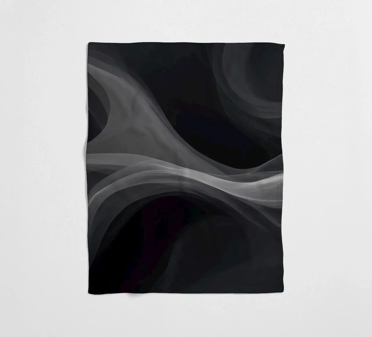 Dynamic swirls of smoke create an abstract background for mo fleece blanket by DesignDoodle