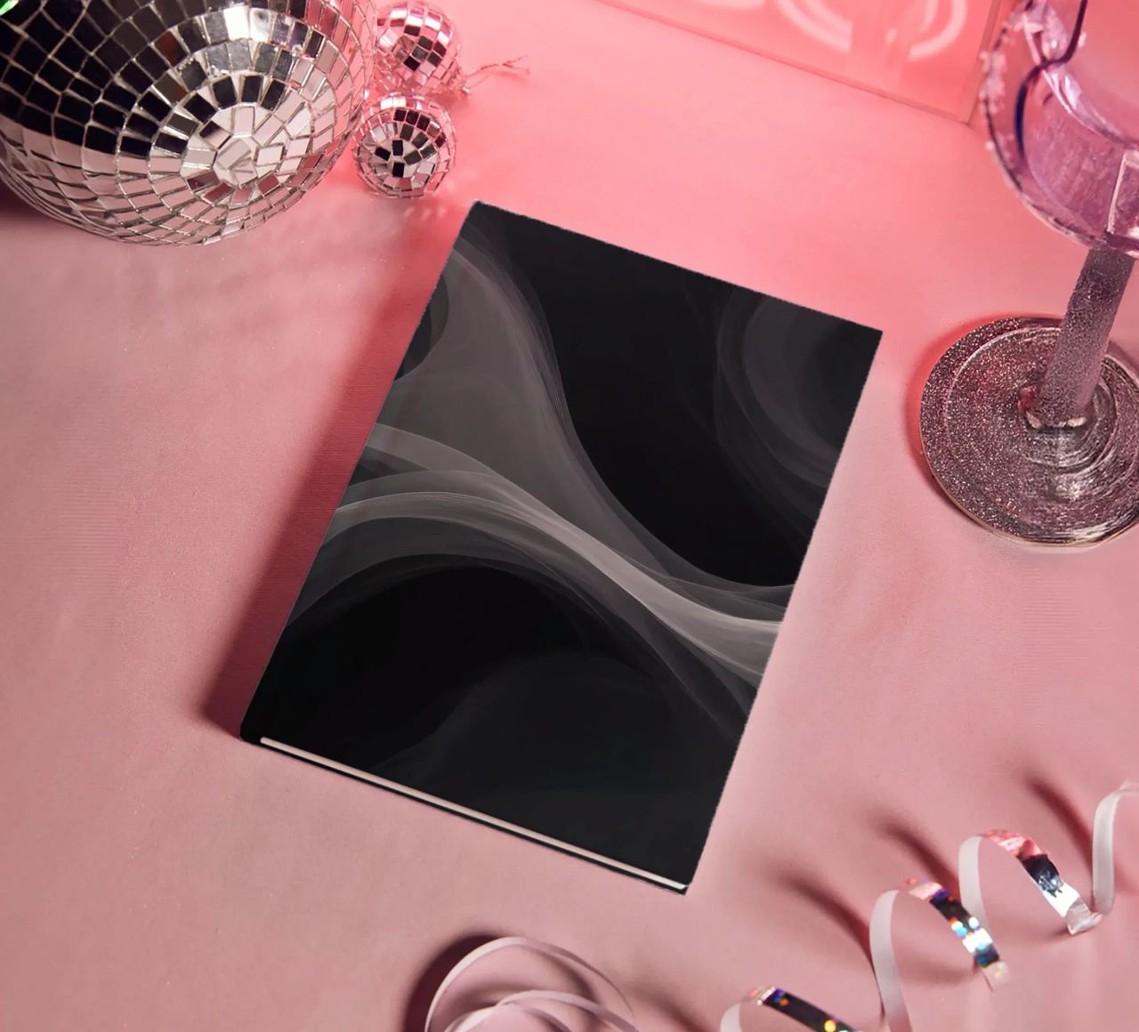 Dynamic swirls of smoke create an abstract background for mo notebook by DesignDoodle