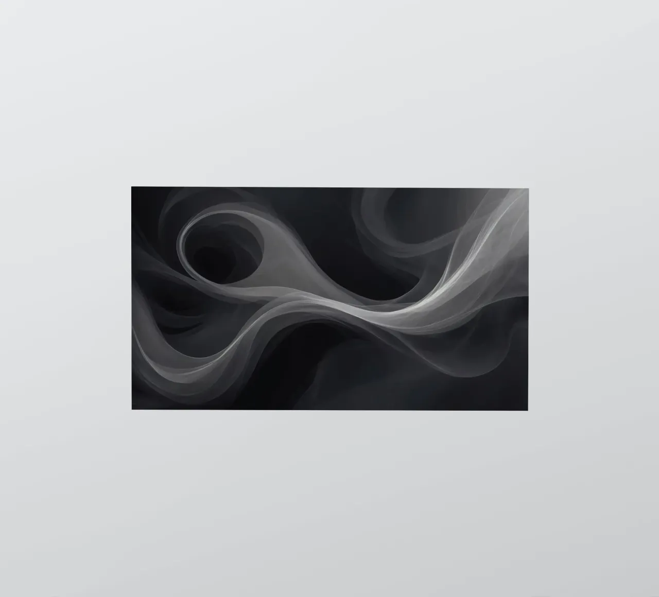 Dynamische rookwolken creëren een abstracte achtergrond voor mo sticker van DesignDoodle
