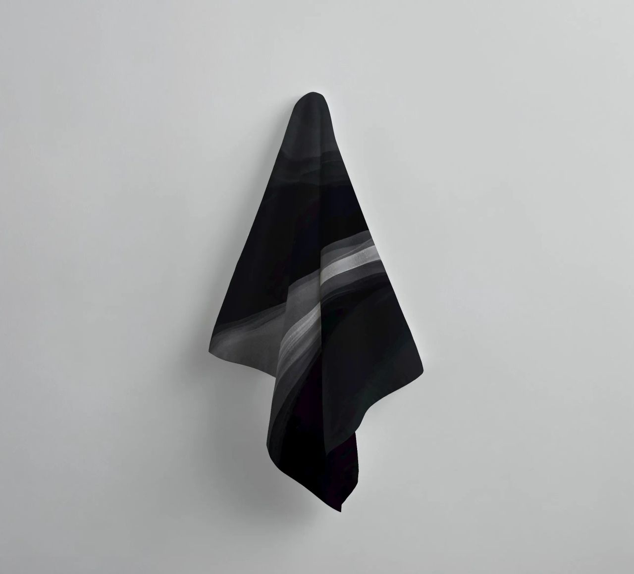 Dynamic swirls of smoke create an abstract background for mo towel by DesignDoodle