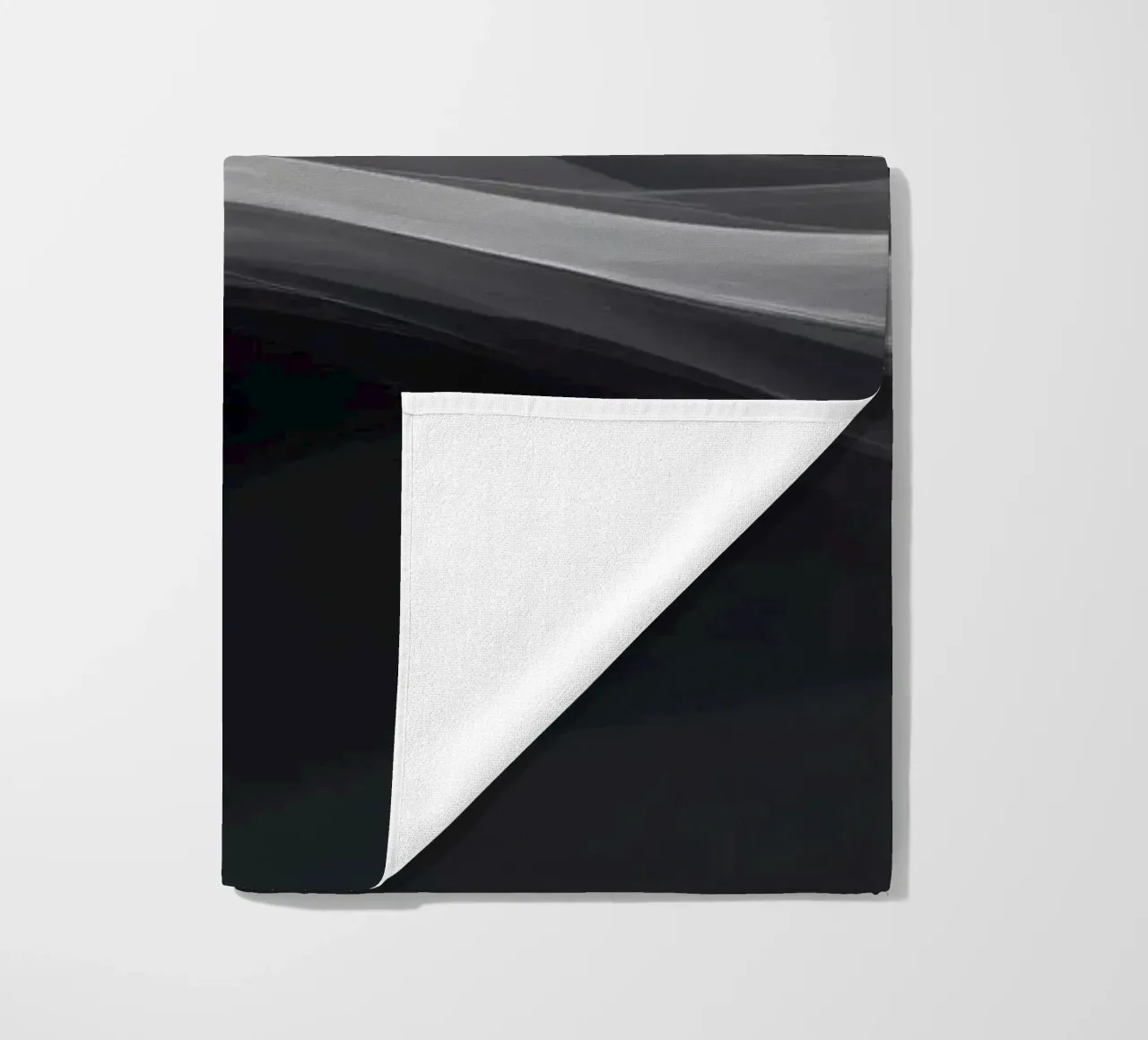 Dynamic swirls of smoke create an abstract background for mo beach towel by DesignDoodle