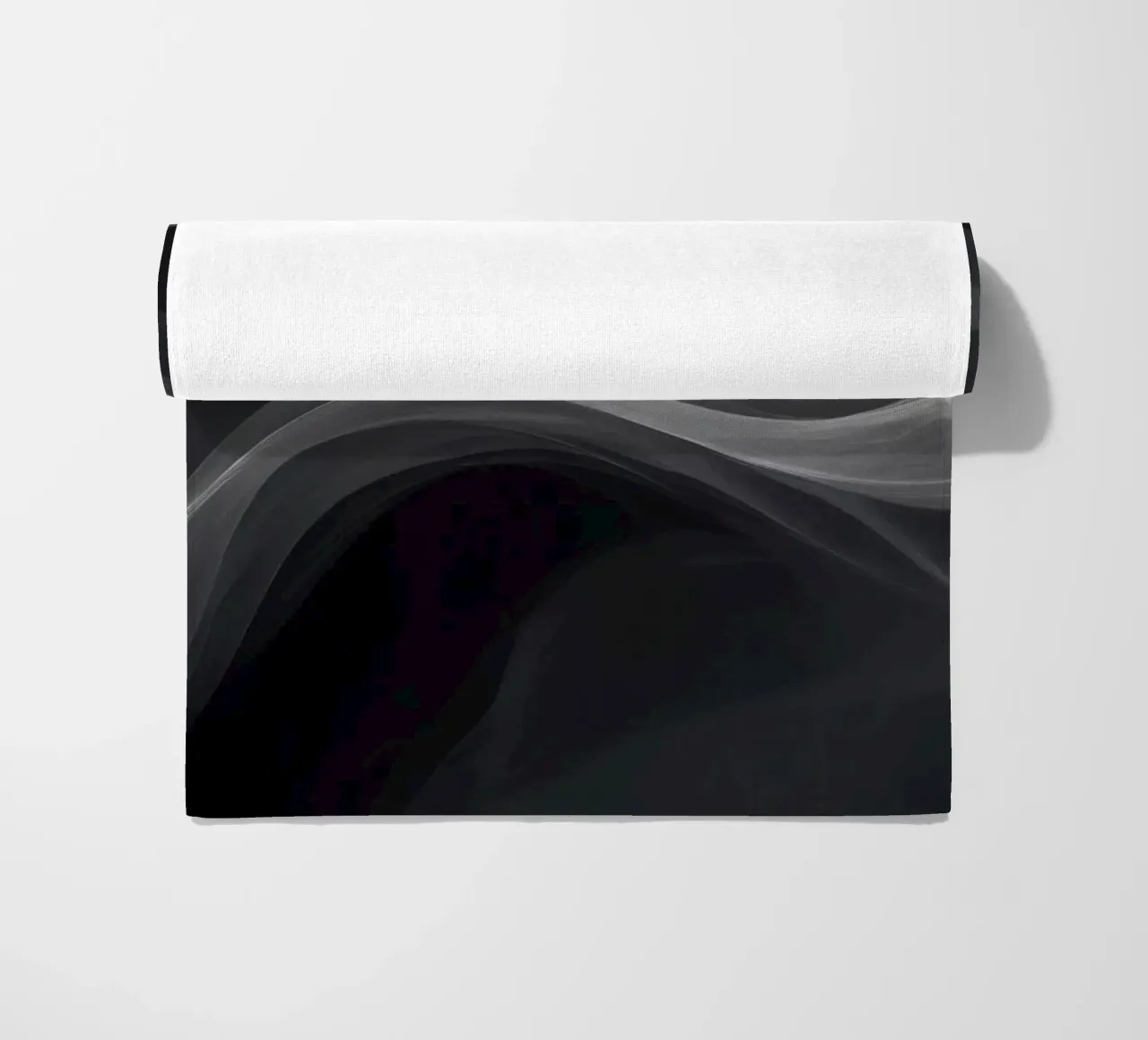 Dynamic swirls of smoke create an abstract background for mo beach towel by DesignDoodle