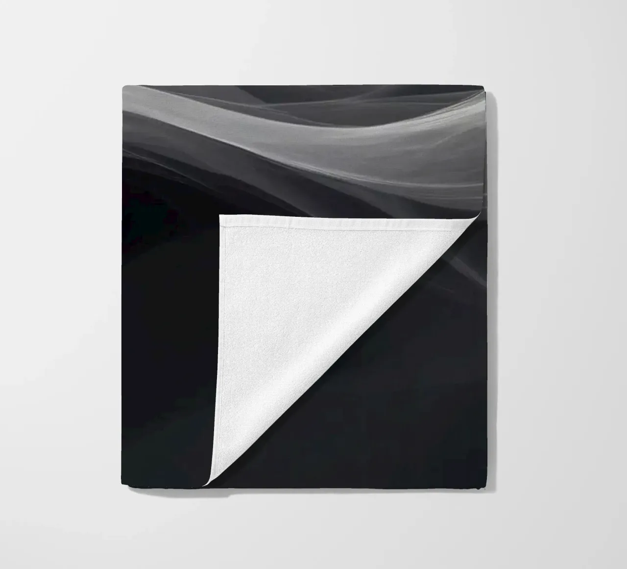 Dynamic swirls of smoke create an abstract background for mo beach towel by DesignDoodle