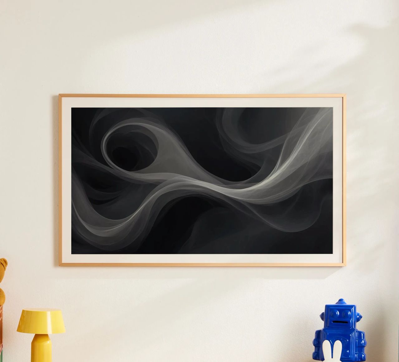 Dynamic swirls of smoke create an abstract background for mo hahnemühle by DesignDoodle