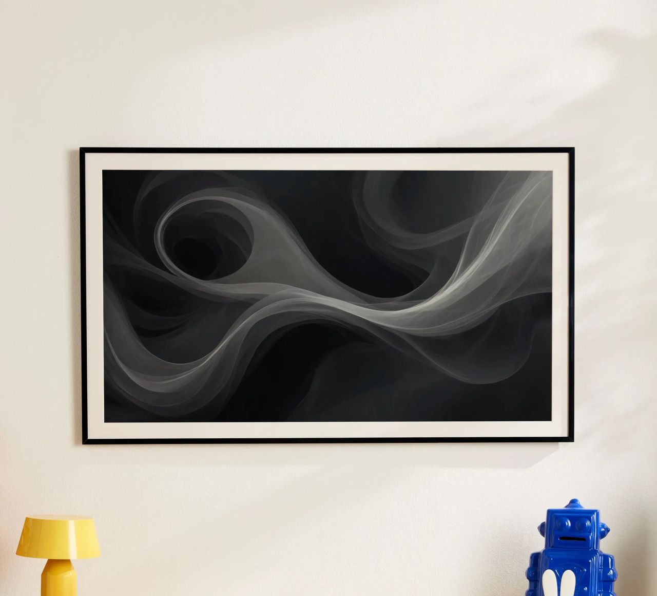 Dynamic swirls of smoke create an abstract background for mo hahnemühle by DesignDoodle