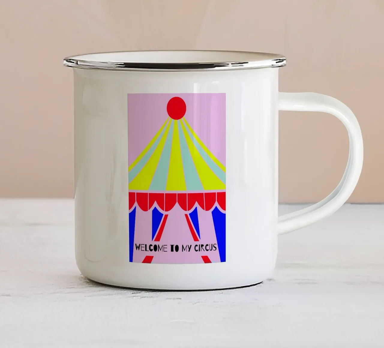 Welcome to my circus tazza in smalto da maramirage