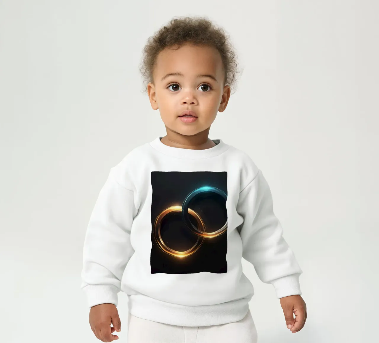 Anelli di luce vorticosi creano un'ipnotica arte astratta felpa neonato da DesignDoodle