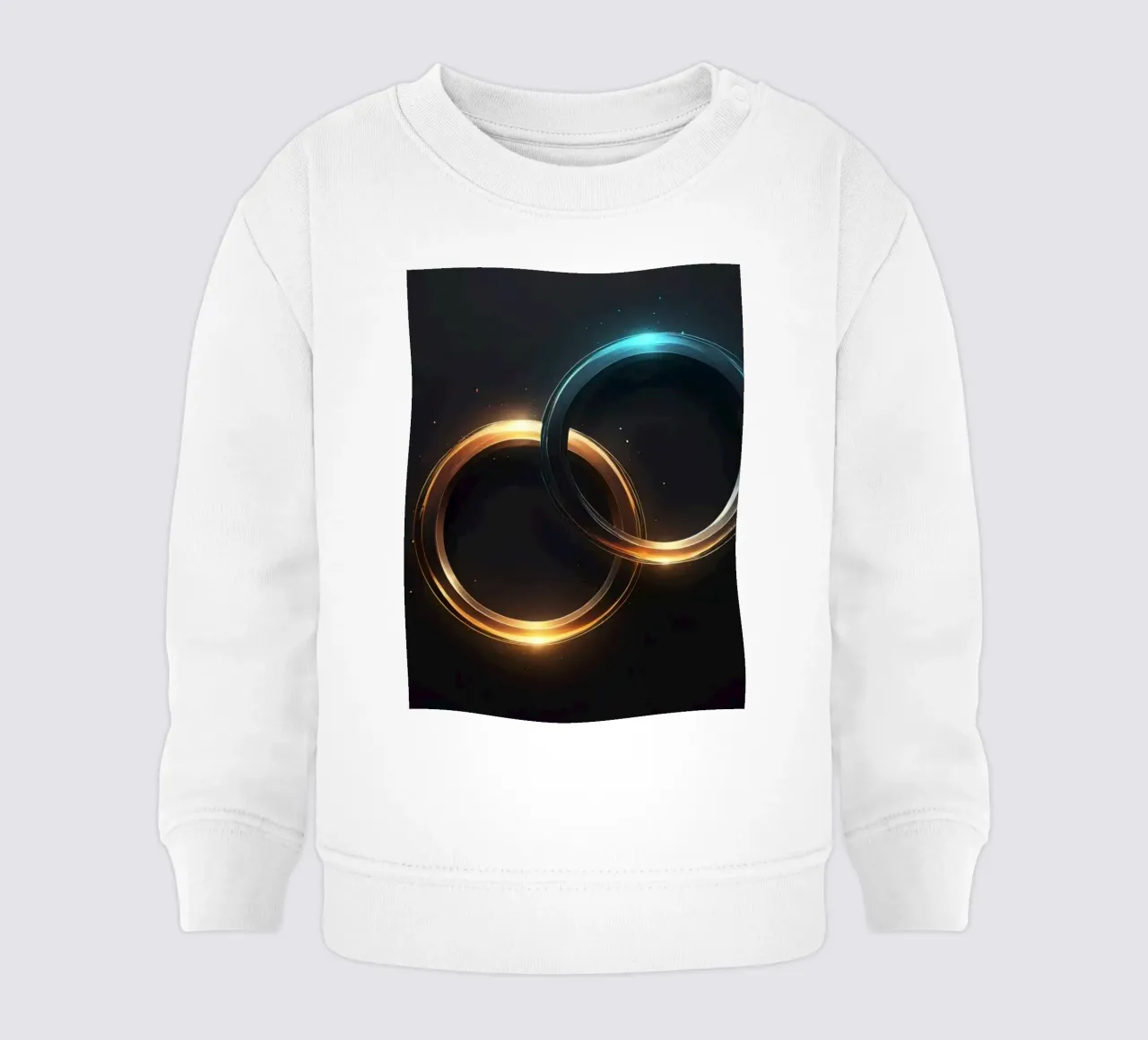 Anelli di luce vorticosi creano un'ipnotica arte astratta felpa neonato da DesignDoodle
