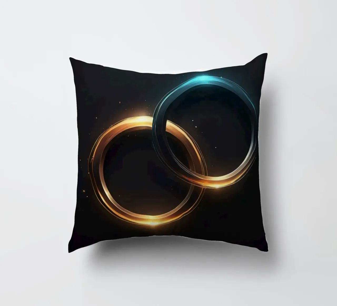 Anelli di luce vorticosi creano un'ipnotica arte astratta cuscino da DesignDoodle