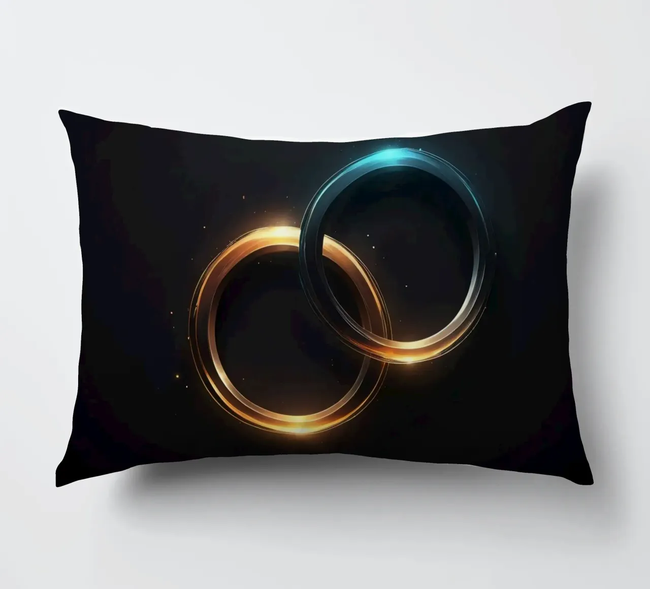 Anelli di luce vorticosi creano un'ipnotica arte astratta cuscino da DesignDoodle