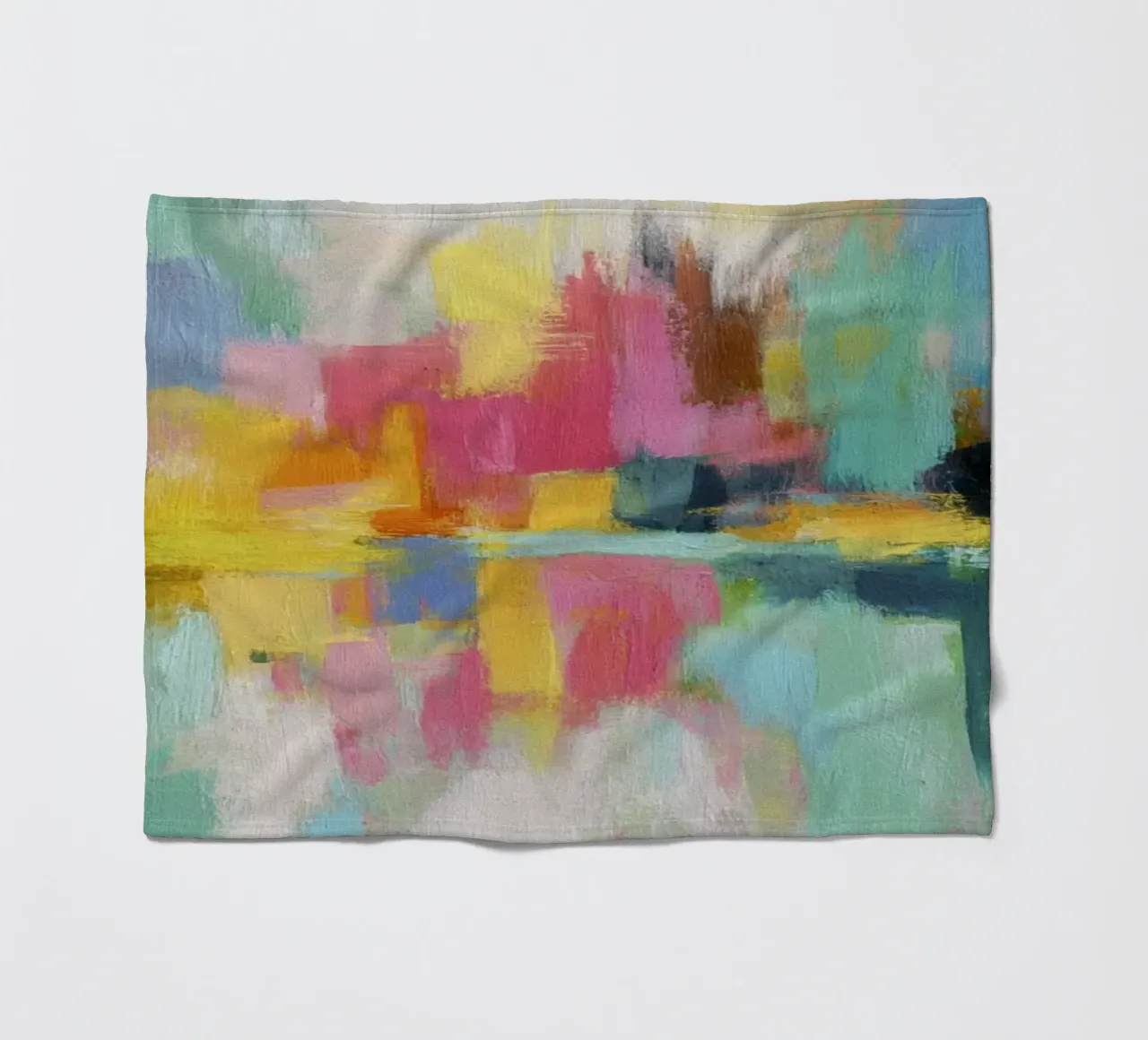 Summer Radiant Color Blocks fleece blanket by Modern Muse