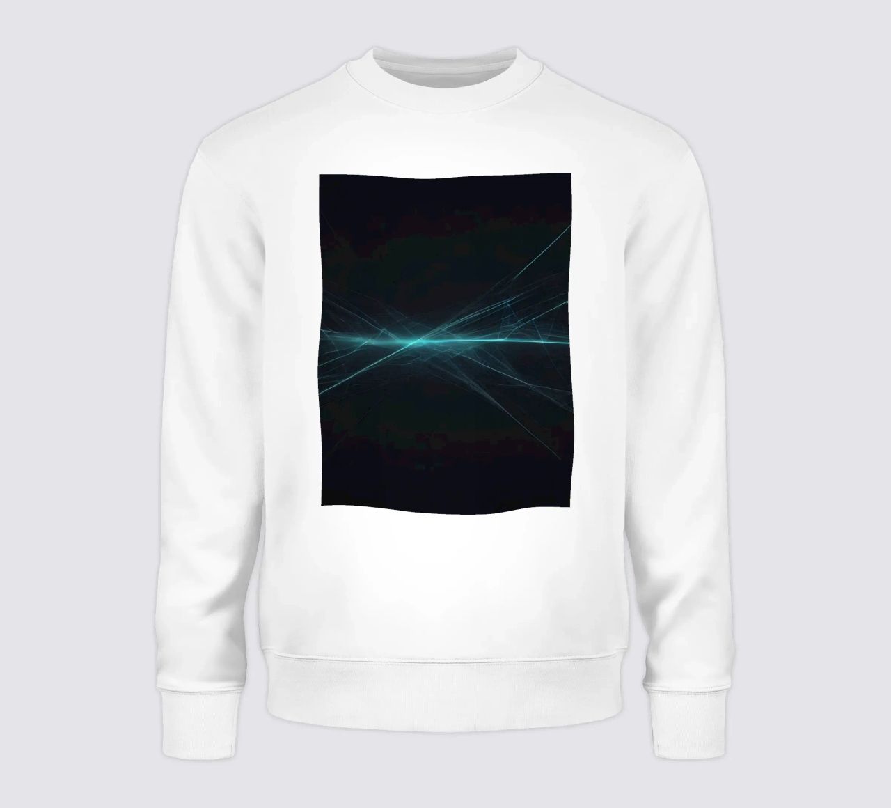 Dynamic abstract background with vibrant lines and dark art sweatshirt by DesignDoodle