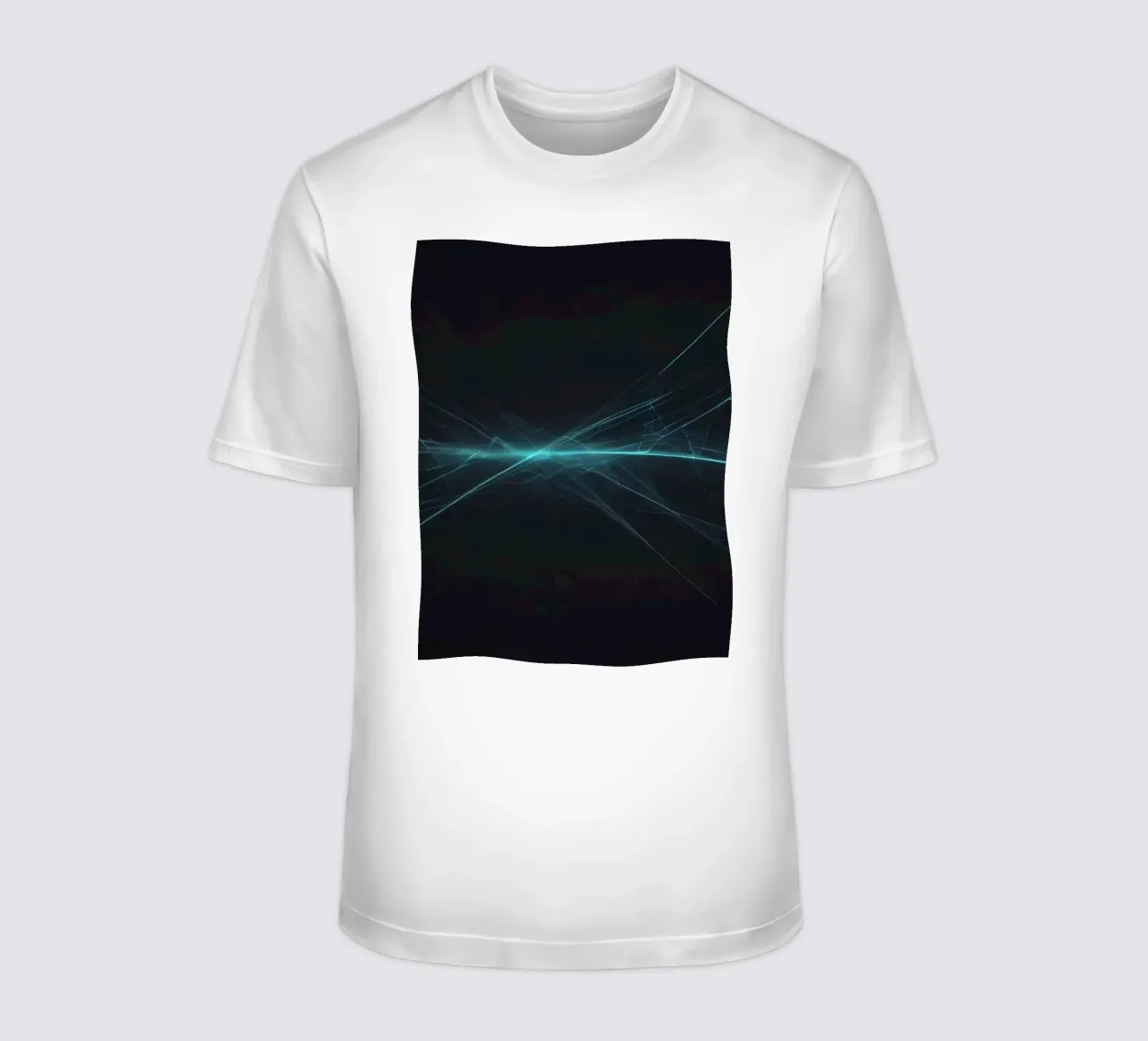 Dynamic abstract background with vibrant lines and dark art t-shirt by DesignDoodle
