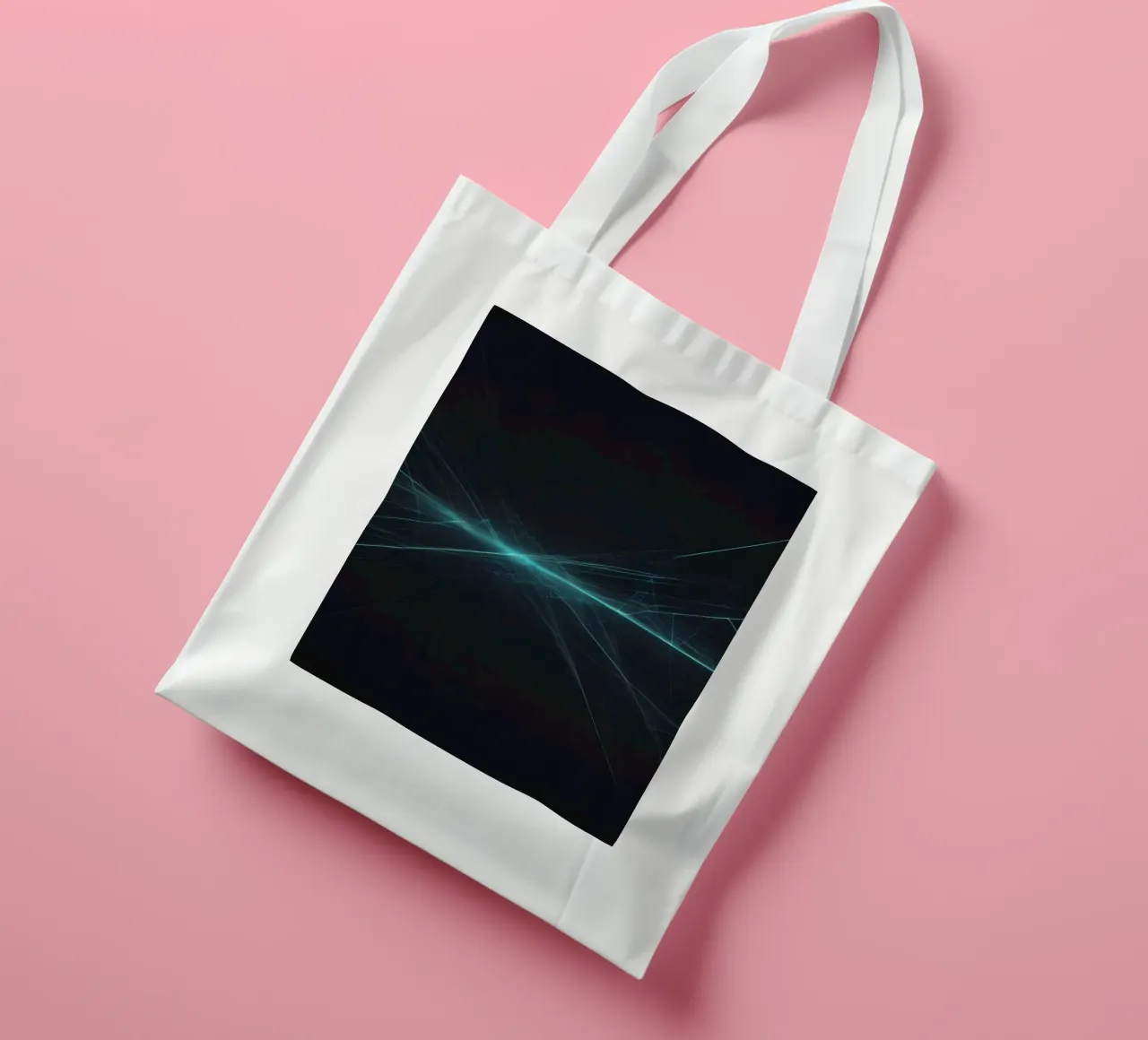 Dynamic abstract background with vibrant lines and dark art tote bag by DesignDoodle