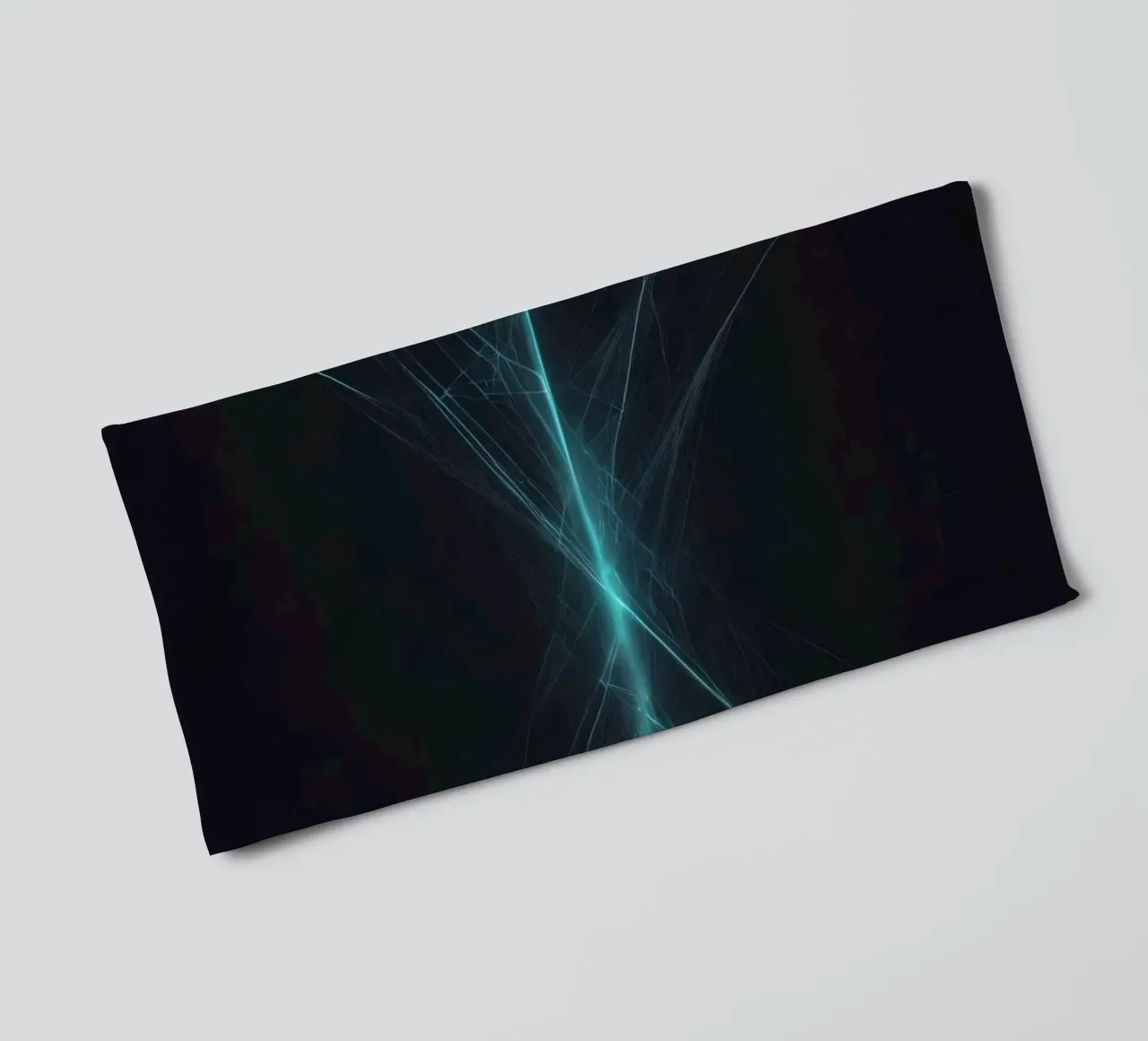 Dynamic abstract background with vibrant lines and dark art towel by DesignDoodle