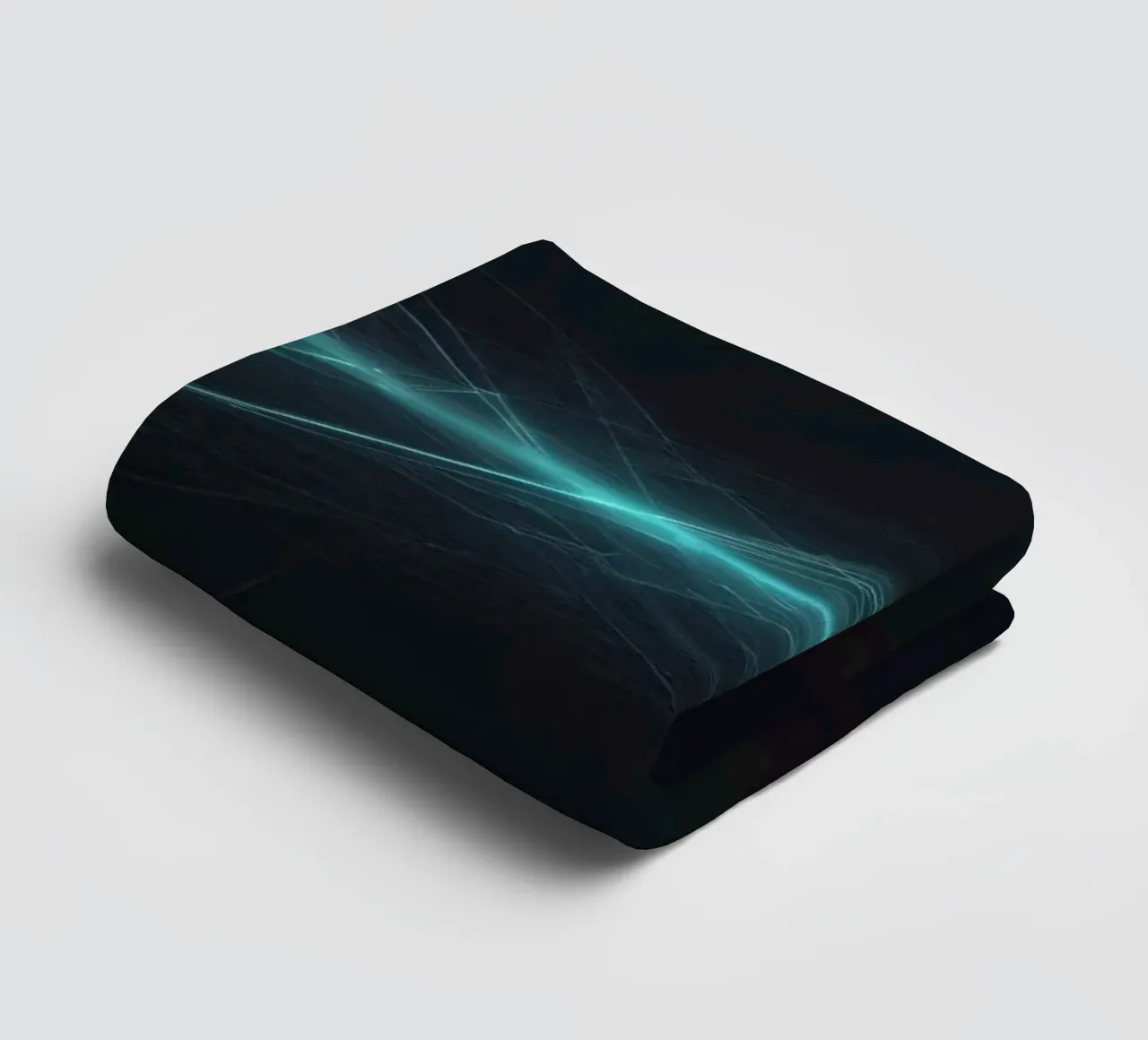 Dynamic abstract background with vibrant lines and dark art towel by DesignDoodle