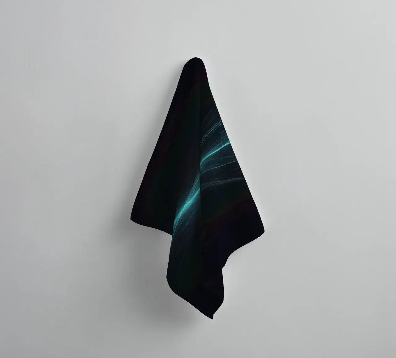 Dynamic abstract background with vibrant lines and dark art towel by DesignDoodle