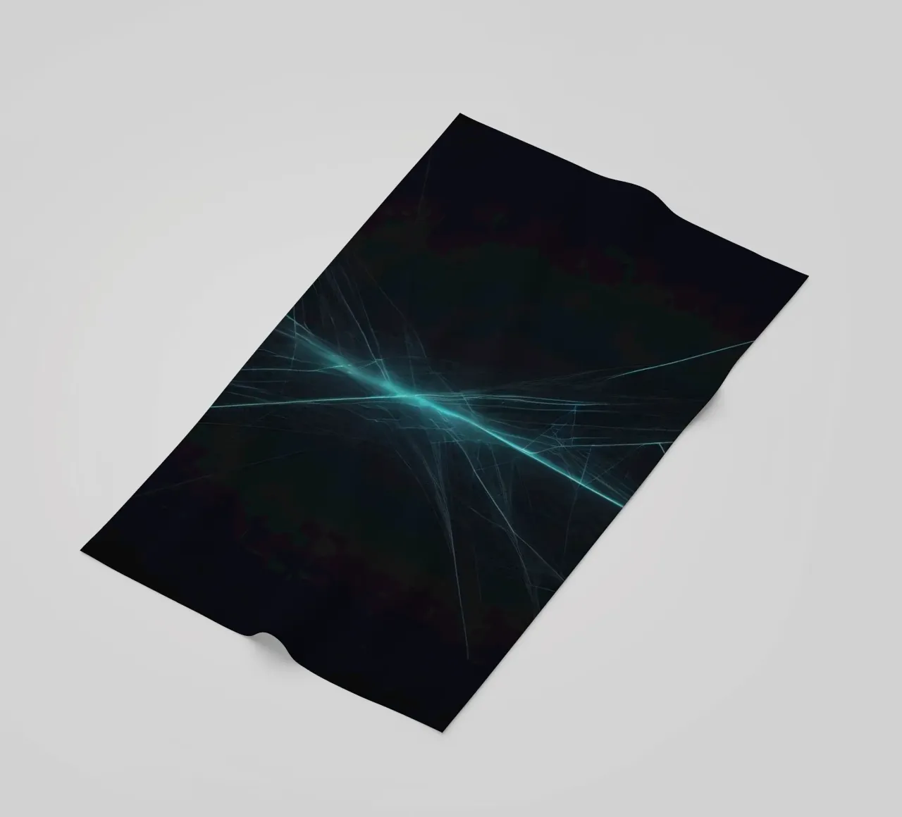 Dynamic abstract background with vibrant lines and dark art beach towel by DesignDoodle