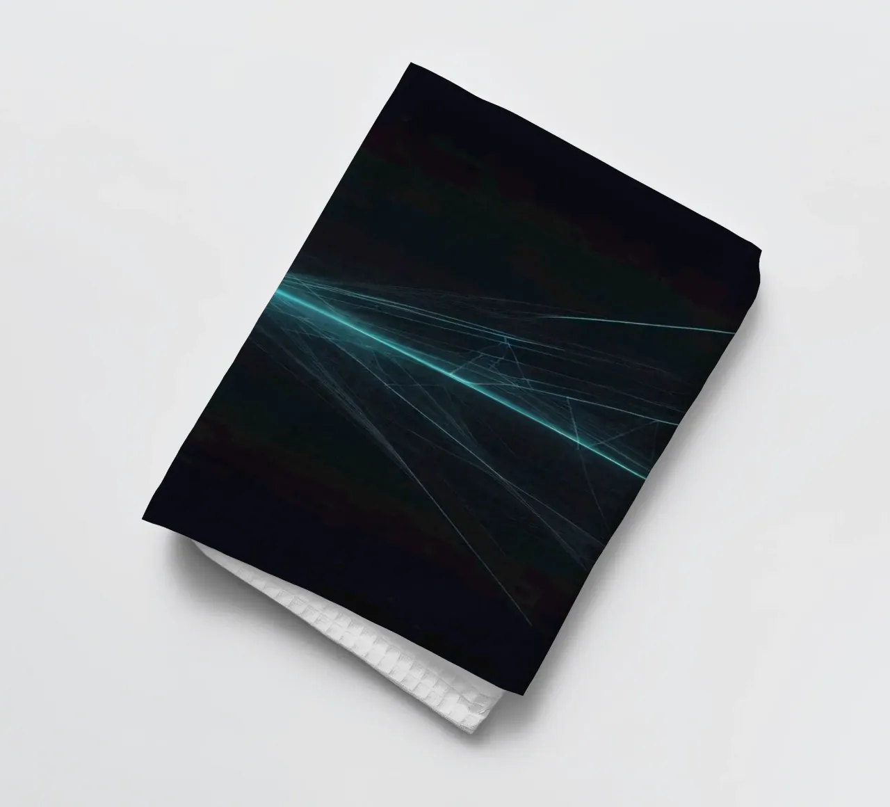 Dynamischer abstrakter Hintergrund mit lebhaften Linien und dunkler Kunst Geschirrtuch von DesignDoodle