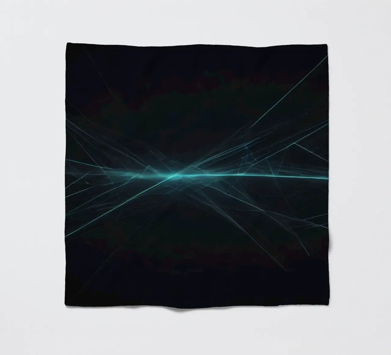 Dynamic abstract background with vibrant lines and dark art fleece blanket by DesignDoodle