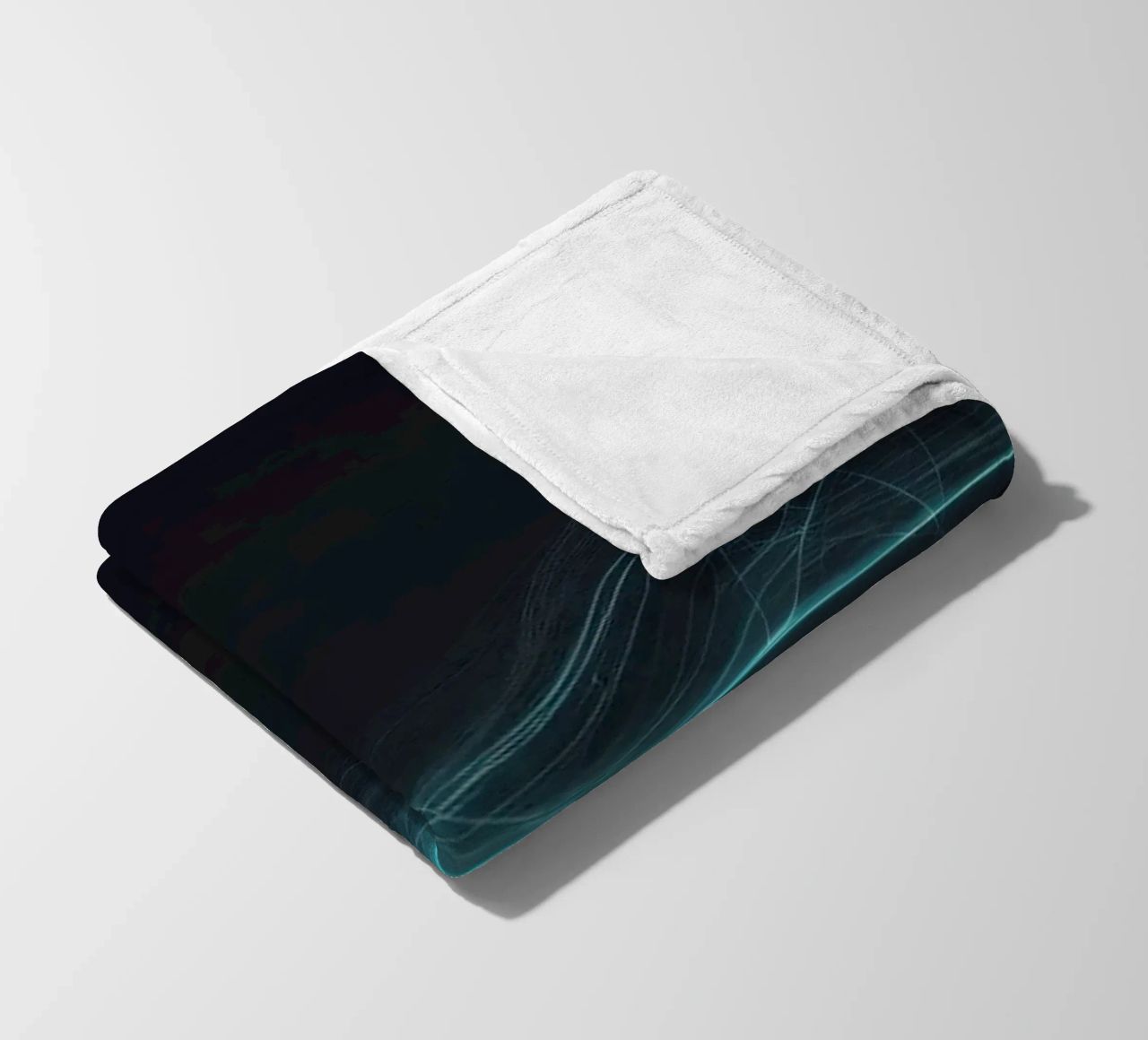 Dynamic abstract background with vibrant lines and dark art fleece blanket by DesignDoodle