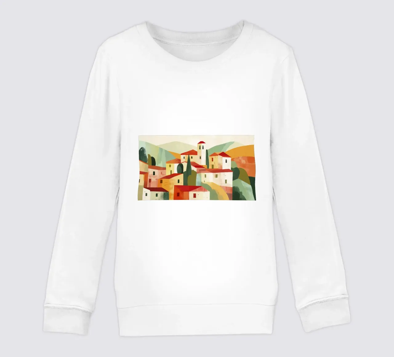 Paesaggio astratto toscano Midcentury Modern felpa bambino da Modern Muse