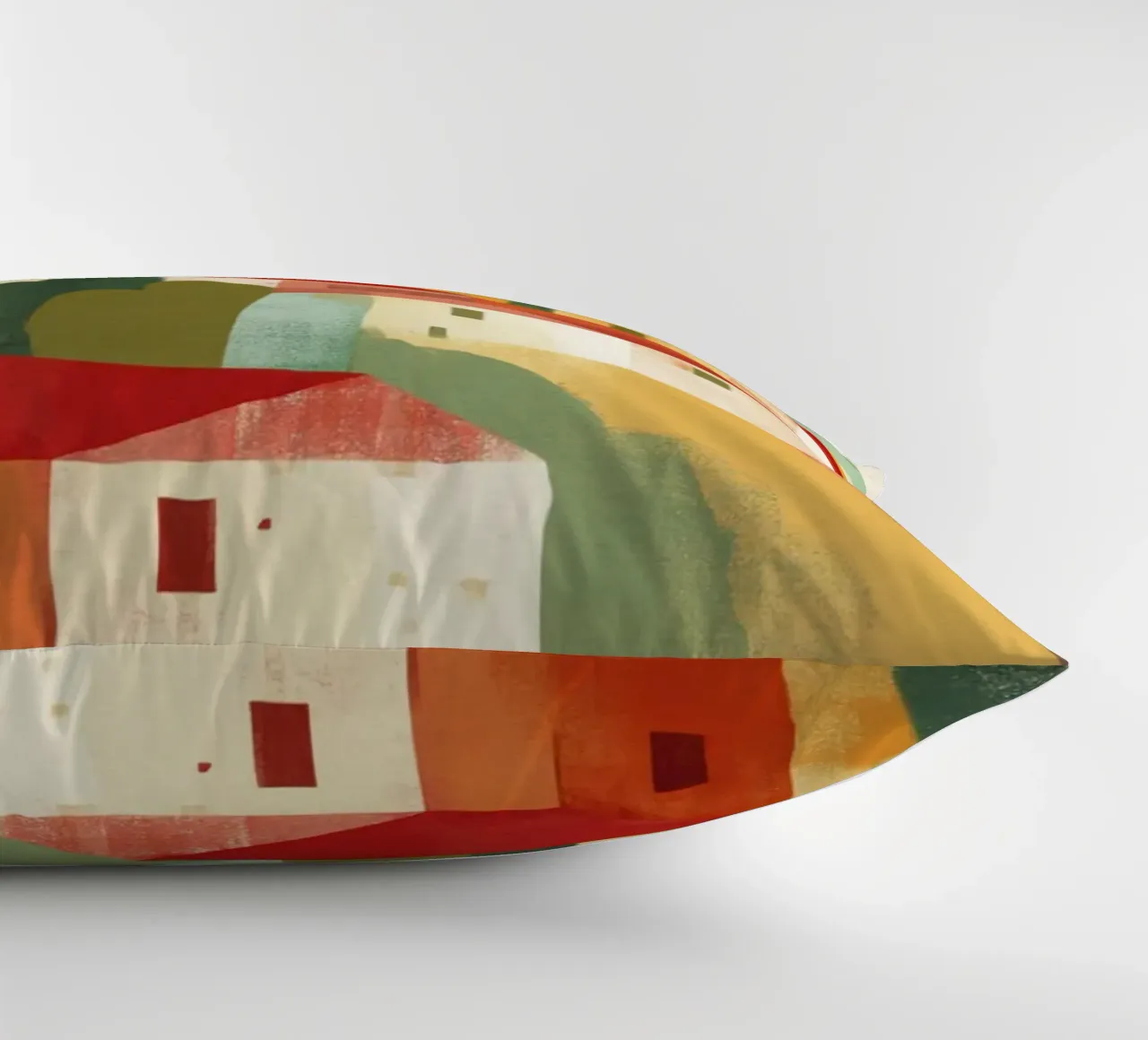 Abstract Toscana Landscape Midcentury Modern decorative cushion by Modern Muse