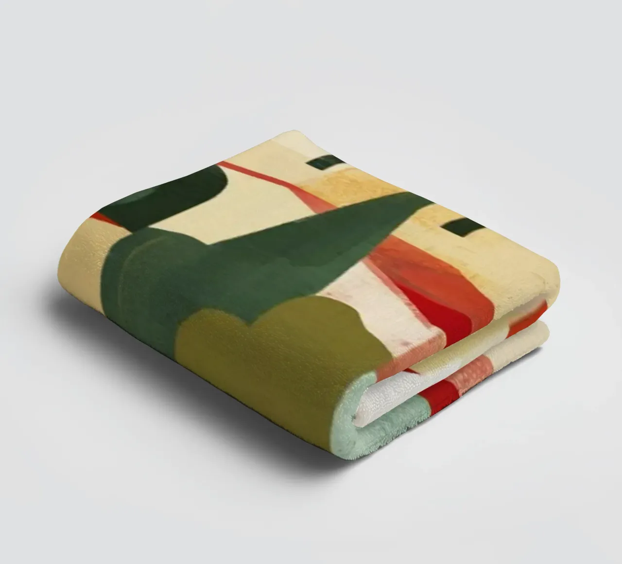 Paesaggio astratto toscano Midcentury Modern asciugamano da bagno da Modern Muse