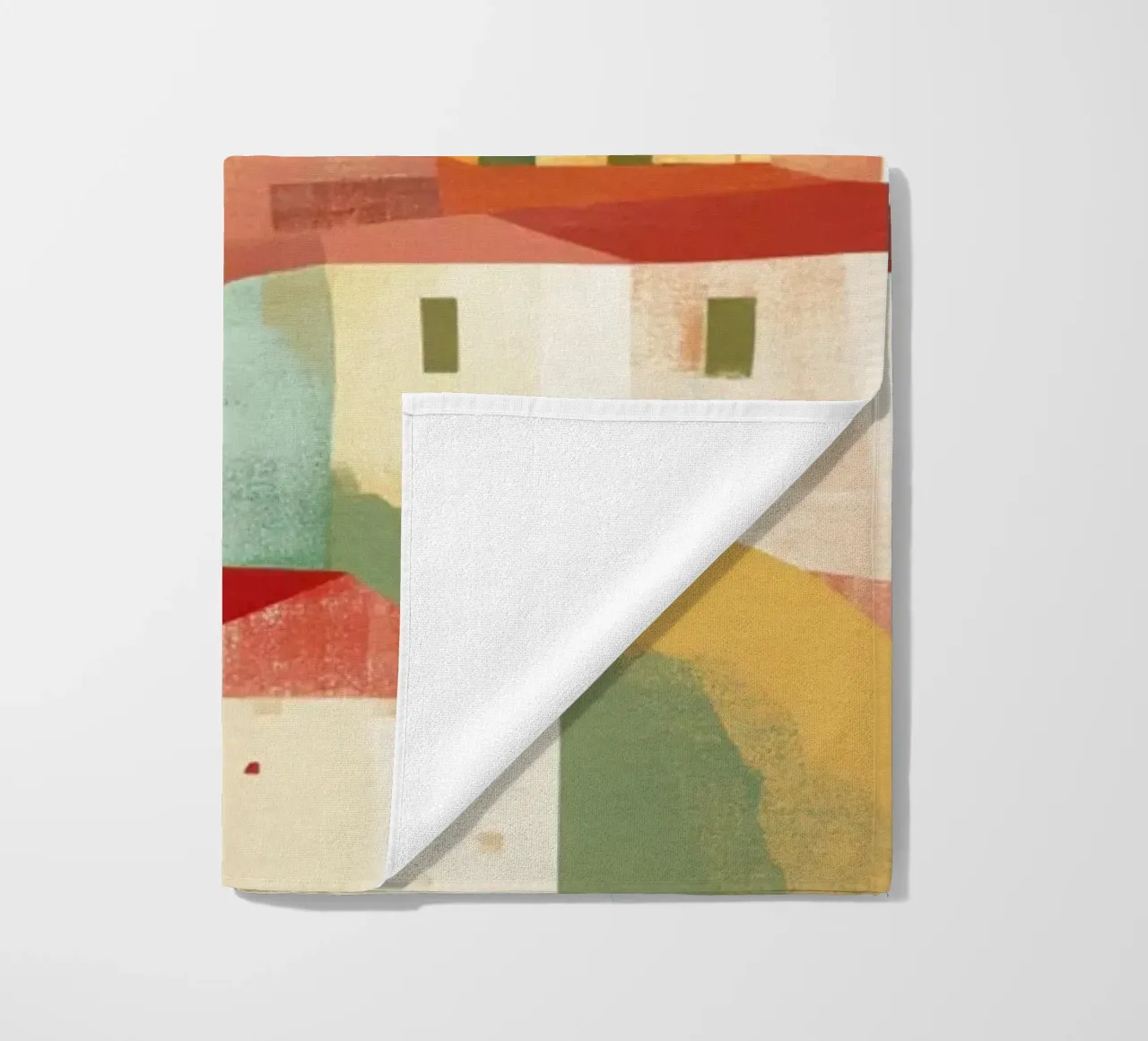 Paesaggio astratto toscano Midcentury Modern telo mare da Modern Muse