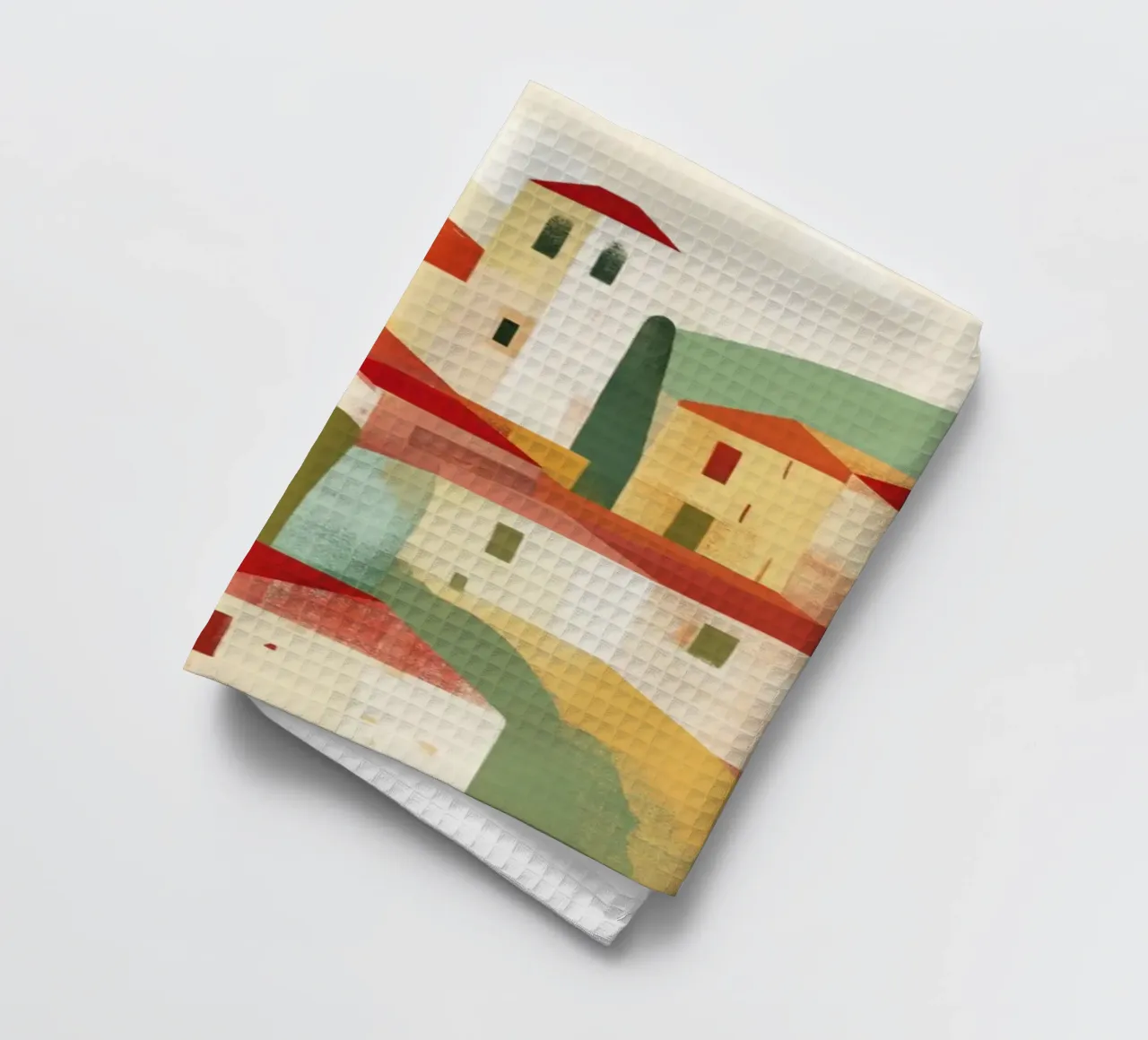 Paesaggio astratto toscano Midcentury Modern canovaccio da cucina da Modern Muse