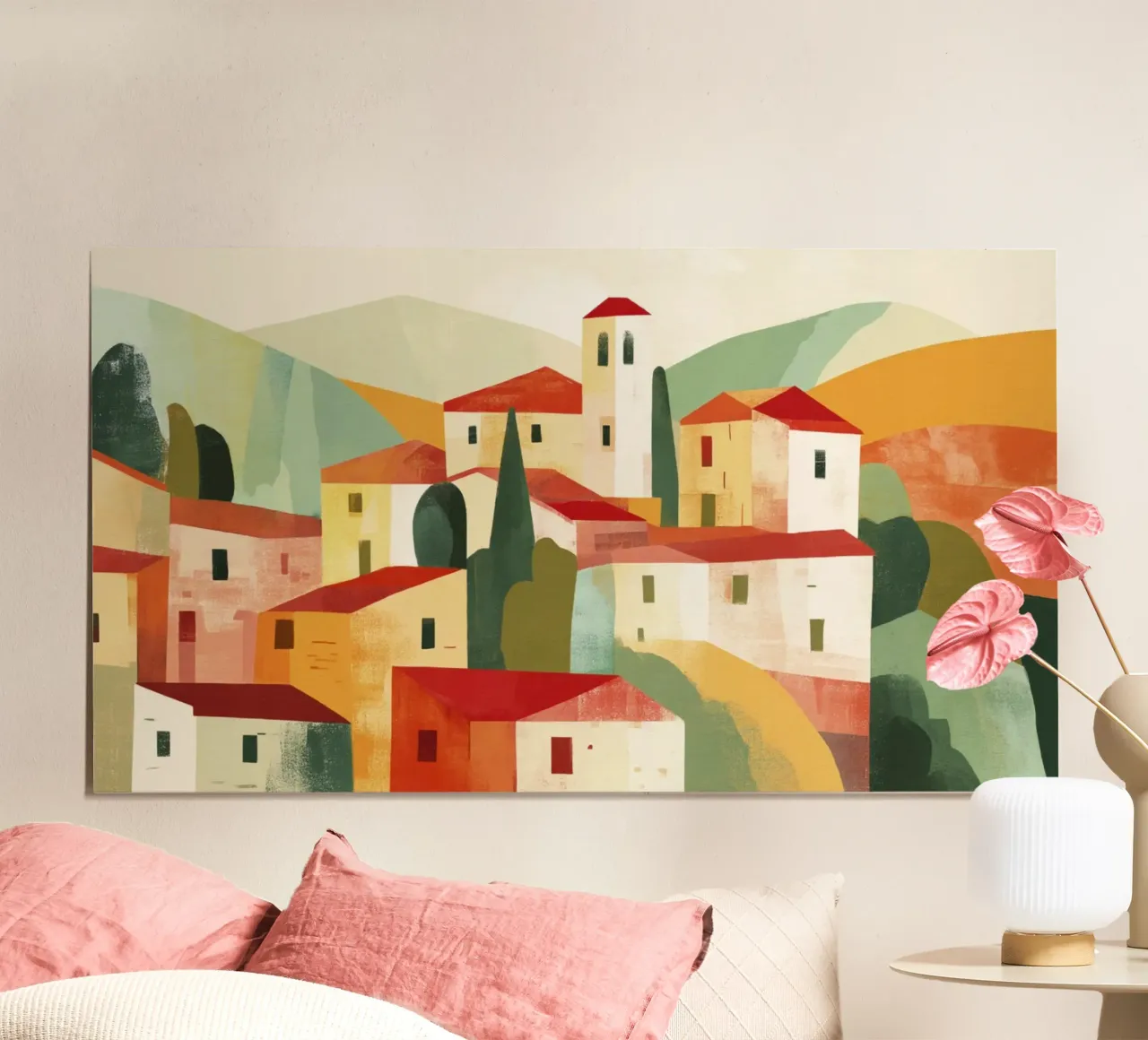 Paesaggio astratto toscano Midcentury Modern carta hahnemühle da Modern Muse