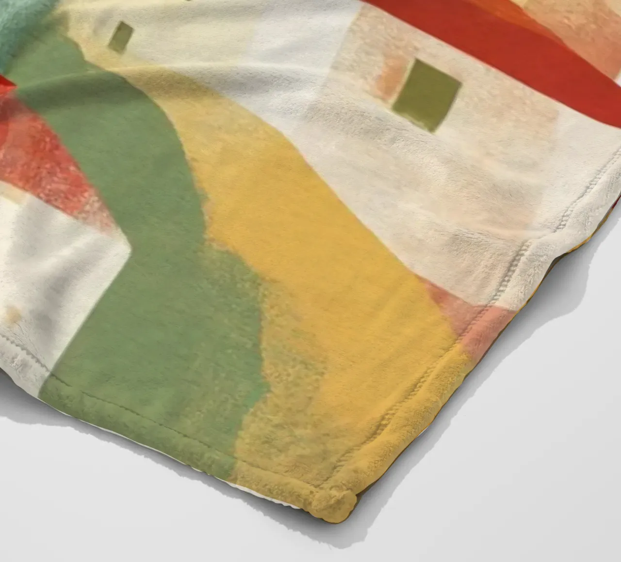Abstract Toscaans landschap Midcentury Modern fleecedeken van Modern Muse