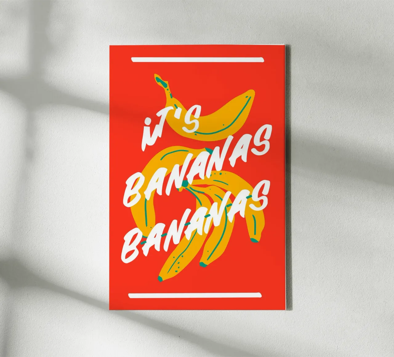 Banana canvas with Floater frame by Mariery Young