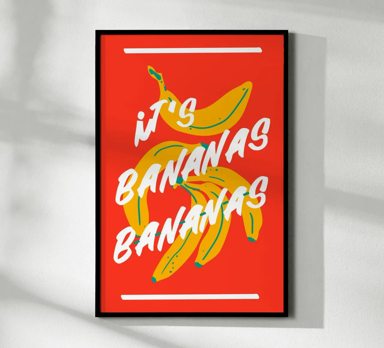 Banana poster con telaio in alluminio da Mariery Young