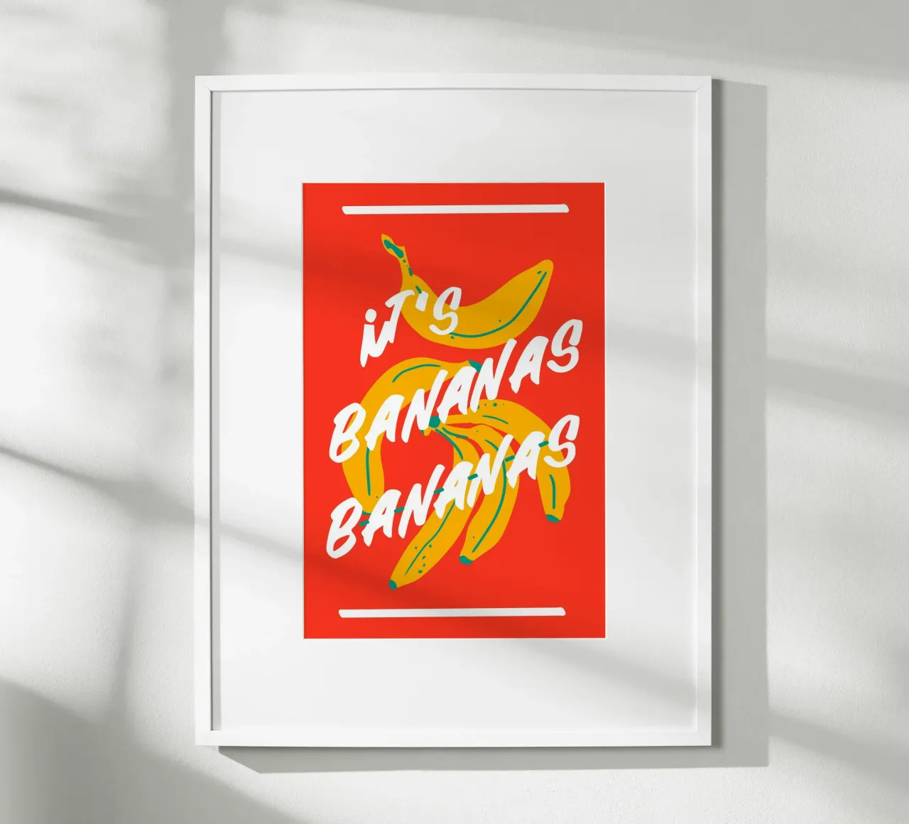 Banana poster con telaio in alluminio da Mariery Young