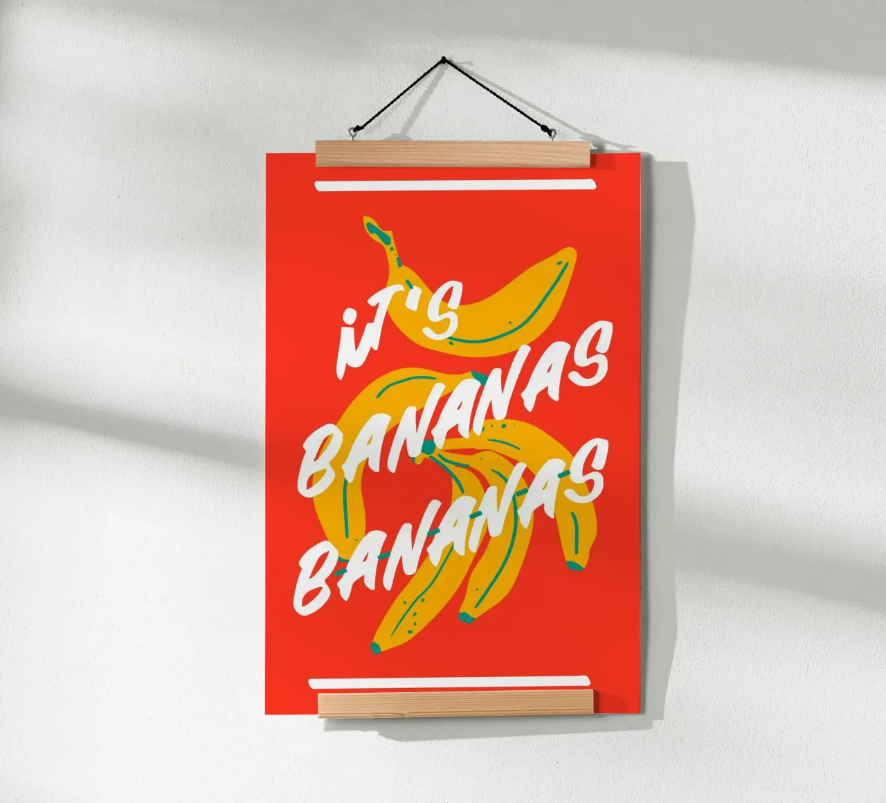 Banana poster con telaio in alluminio da Mariery Young