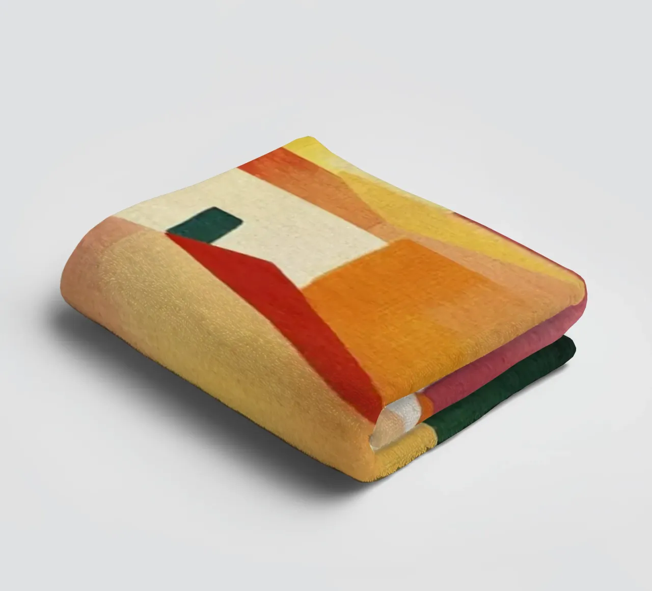 Paesaggio toscano astratto moderno Colline e case asciugamano da bagno da Modern Muse