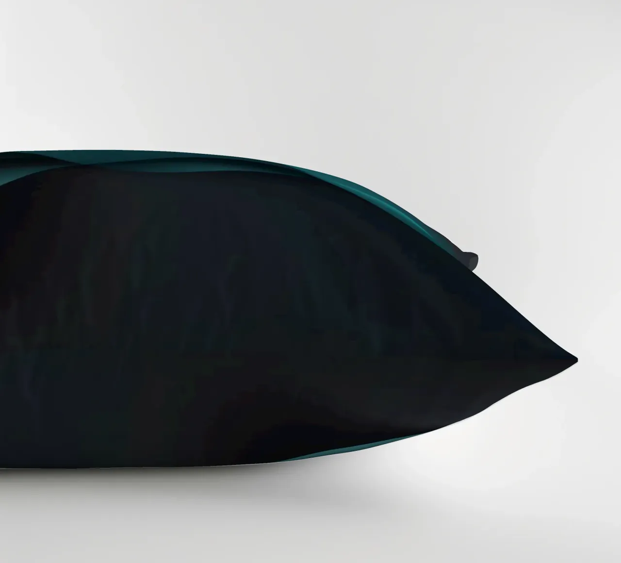 Curve morbide e fluide di tonalità verde acqua e scure creano un'atmosfera elegante. cuscino da DesignDoodle