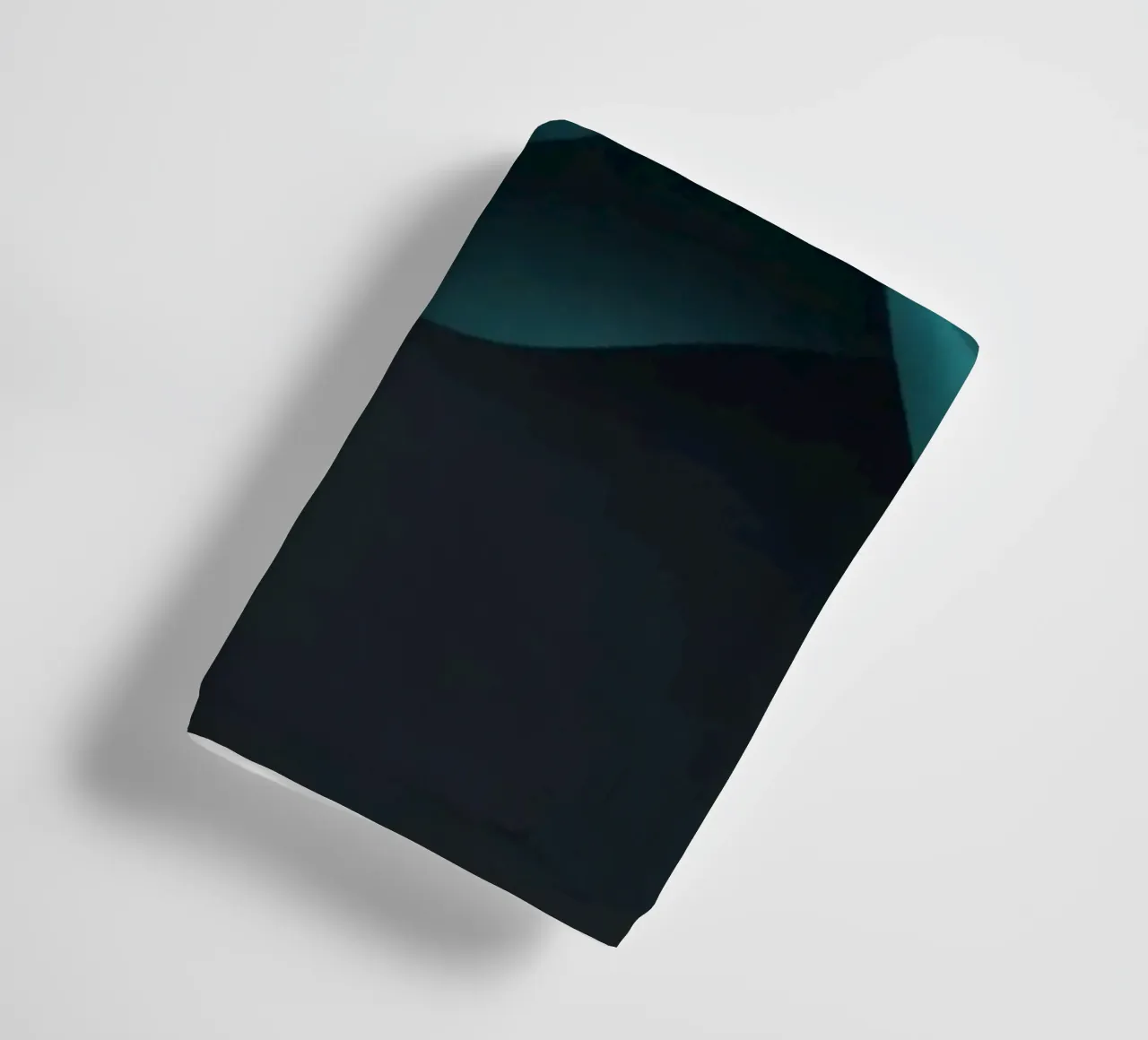 Smooth flowing curves of teal and dark shades create an eleg towel by DesignDoodle