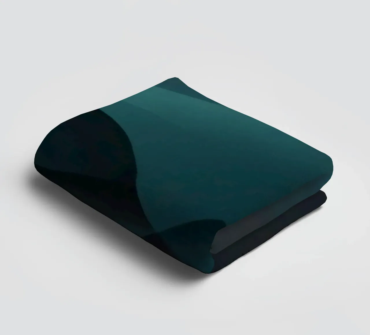 Smooth flowing curves of teal and dark shades create an eleg towel by DesignDoodle