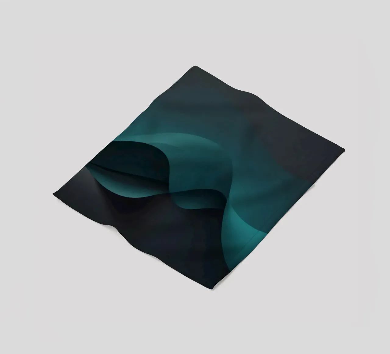 Sanft fließende Kurven in Teal und dunklen Tönen schaffen einen eleganten Fleecedecke von DesignDoodle