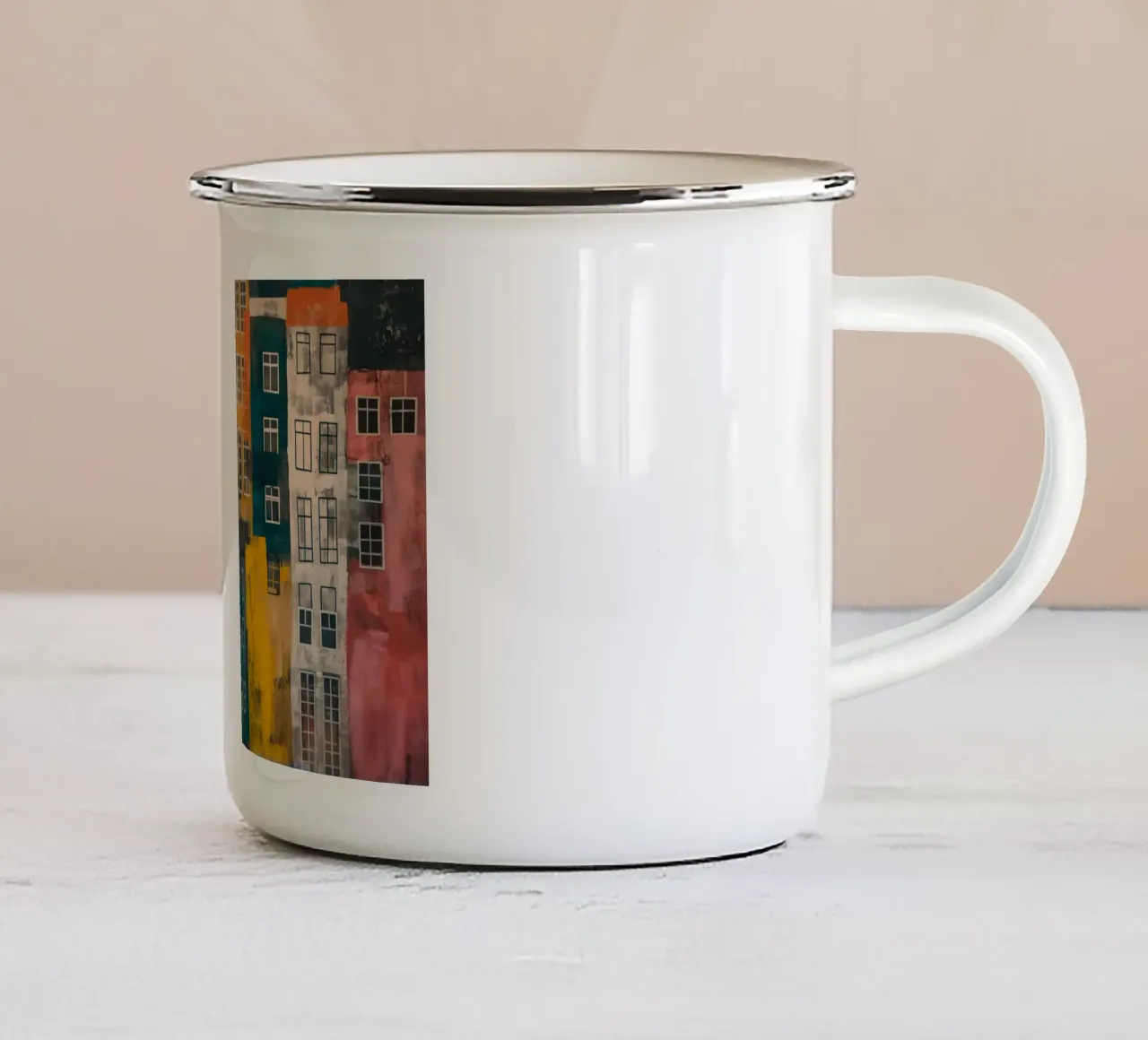 Vita di città tazza in smalto da Imagine
