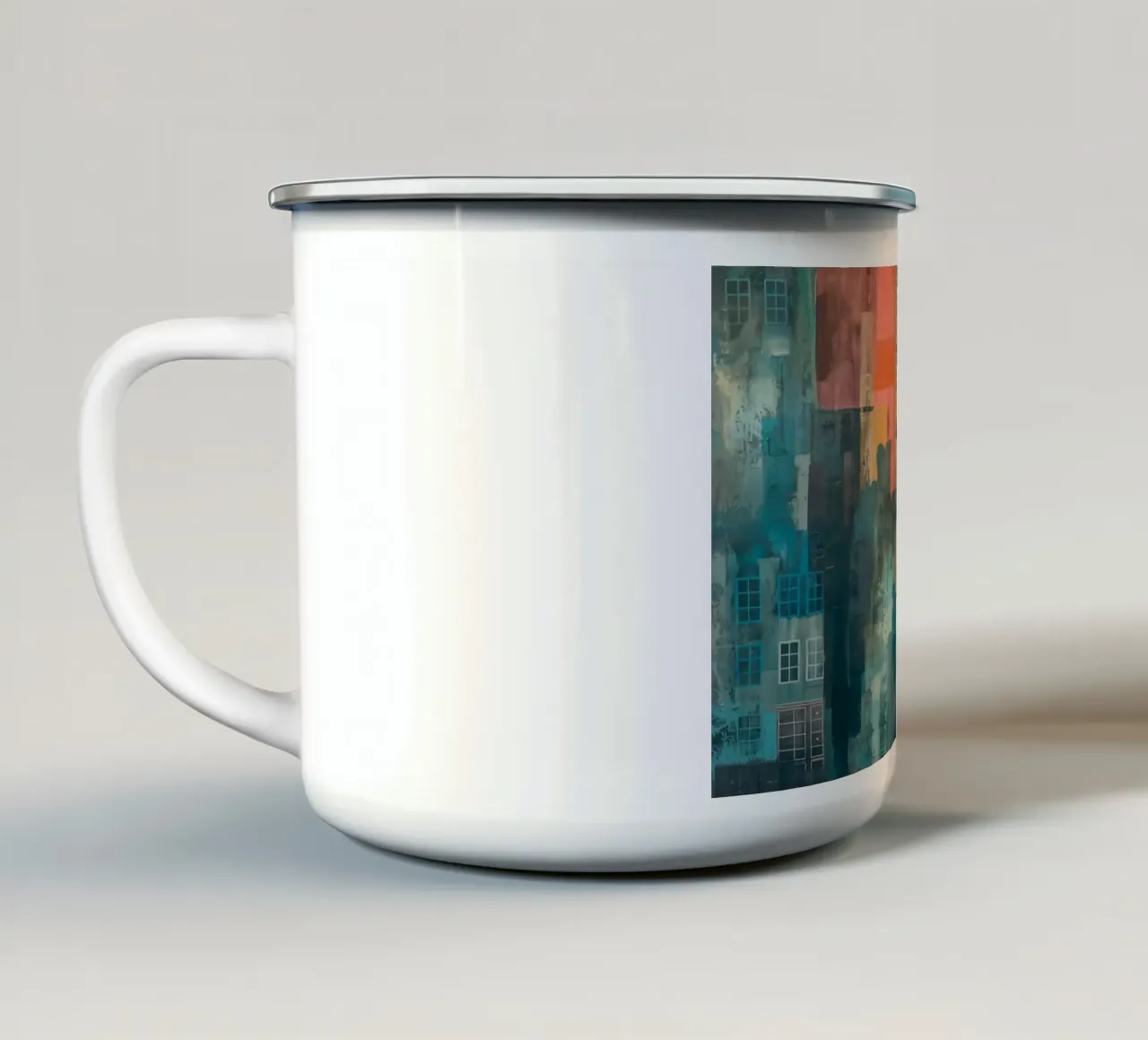 Vita di città tazza in smalto da Imagine