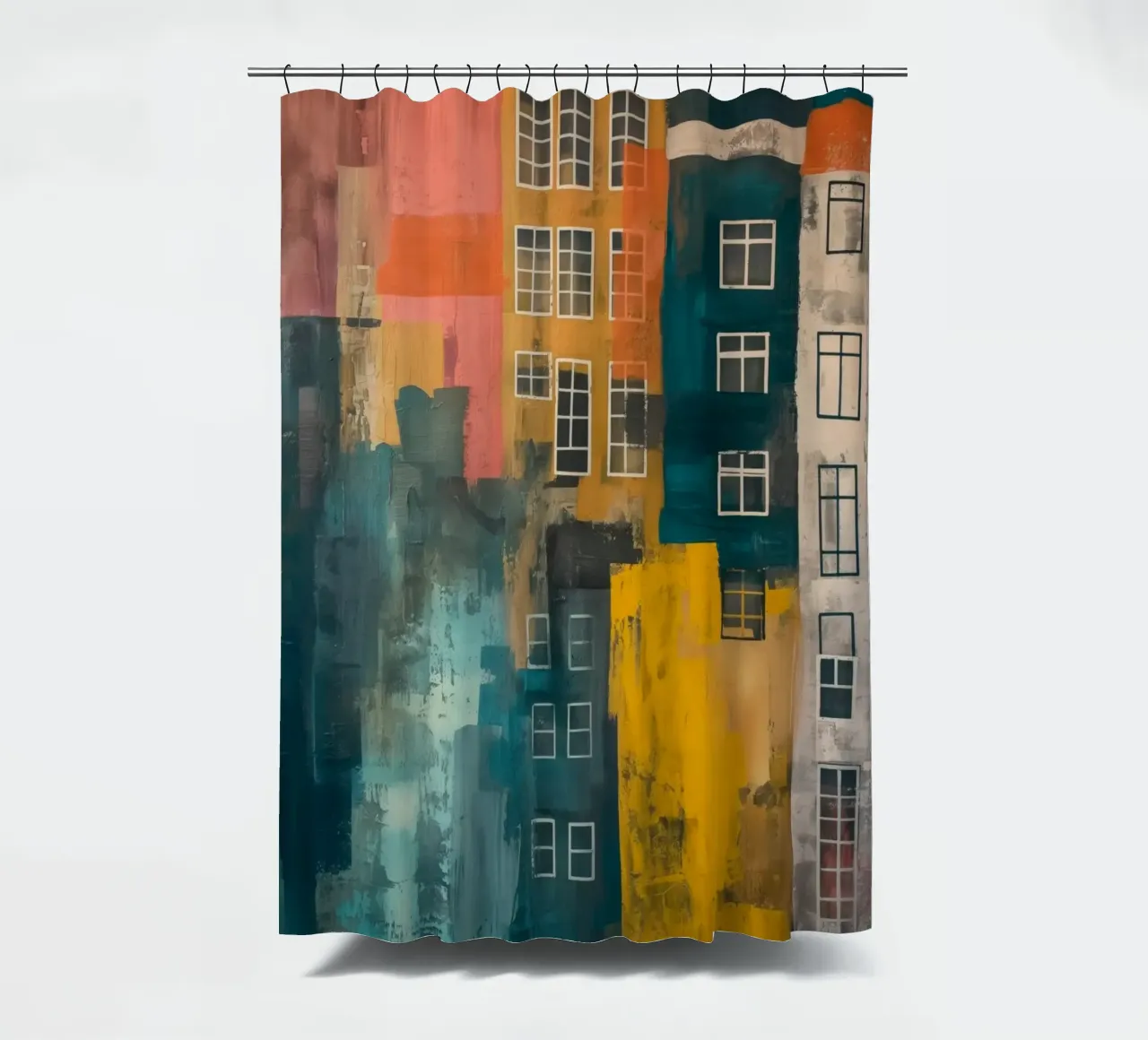 Stadtleben Duschvorhang von Imagine