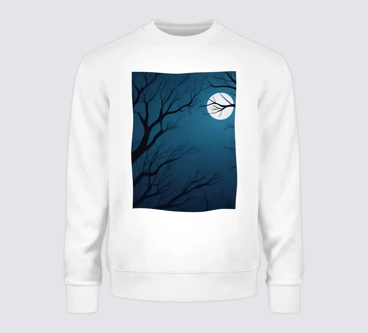 Paesaggio notturno etereo con alberi stagliati felpa da DesignDoodle