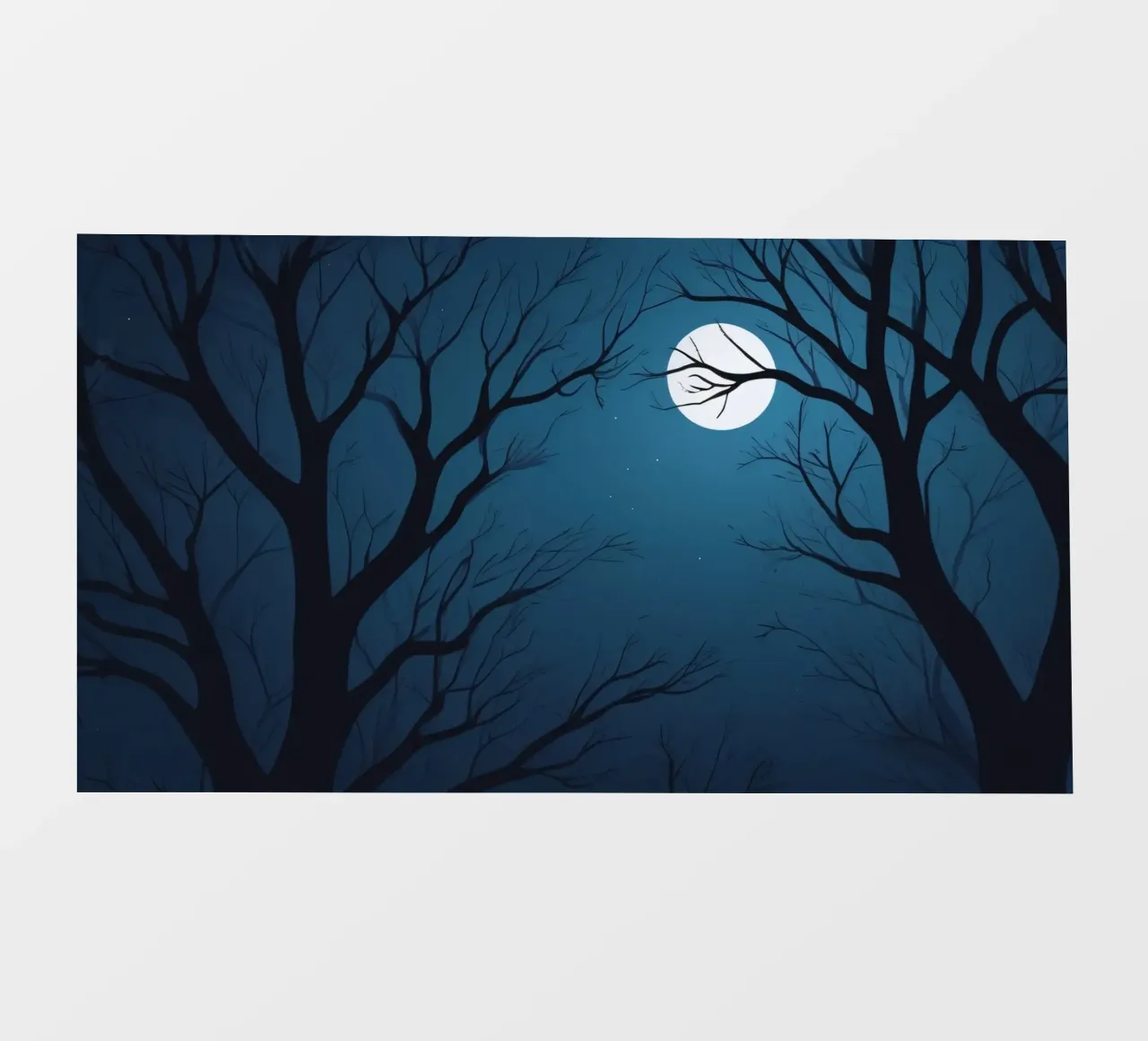 Paesaggio notturno etereo con alberi stagliati pellicola backlit da DesignDoodle